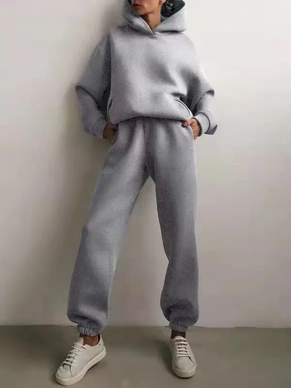 Conjunto Moletom Feminino De Frio - Zarvane - Conjunto Moletom Cinza / 3G