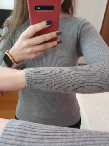 Suéter Manga Longa Casual