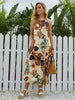 Vestido Longo Boho com Estampa de Plantas