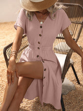 Carregar imagem no visualizador da galeria, Vestido Longo com Decote em V e Mangas Morcego
