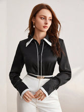 Carregar imagem no visualizador da galeria, Camisa Feminina Social de Cetim
