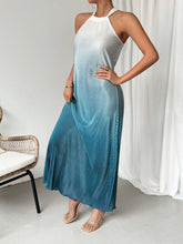 Carregar imagem no visualizador da galeria, Vestido Longo Feminino com Efeito Ombré e Frente-Única
