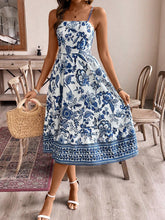 Carregar imagem no visualizador da galeria, Vestido Longo Floral Estilo Havaiano com Alças Finas - Casual de Verão
