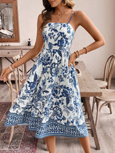 Carregar imagem no visualizador da galeria, Vestido Longo Floral Estilo Havaiano com Alças Finas - Casual de Verão
