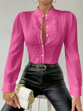 Carregar imagem no visualizador da galeria, Blusa Feminina Plissada Com Renda
