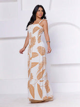 Carregar imagem no visualizador da galeria, Vestido Longo de Lastex com Alças Grossas e Estampa Tropical

