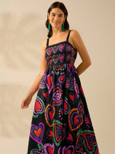 Carregar imagem no visualizador da galeria, Vestido Longo Boho com Estampa Tropical e Costas Abertas
