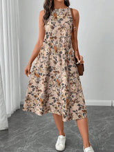Carregar imagem no visualizador da galeria, Vestido Midi Floral Sem Mangas com Bolsos - Casual Elegante Feminino
