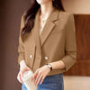 Blazer Feminino Alfaiataria Curto Corte Reto