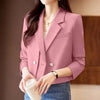 Blazer Feminino Alfaiataria Curto Corte Reto