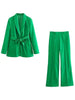 Conjunto Social Scandal de Blazer + Calça Alfaiataria - Verde-G - HumArraso