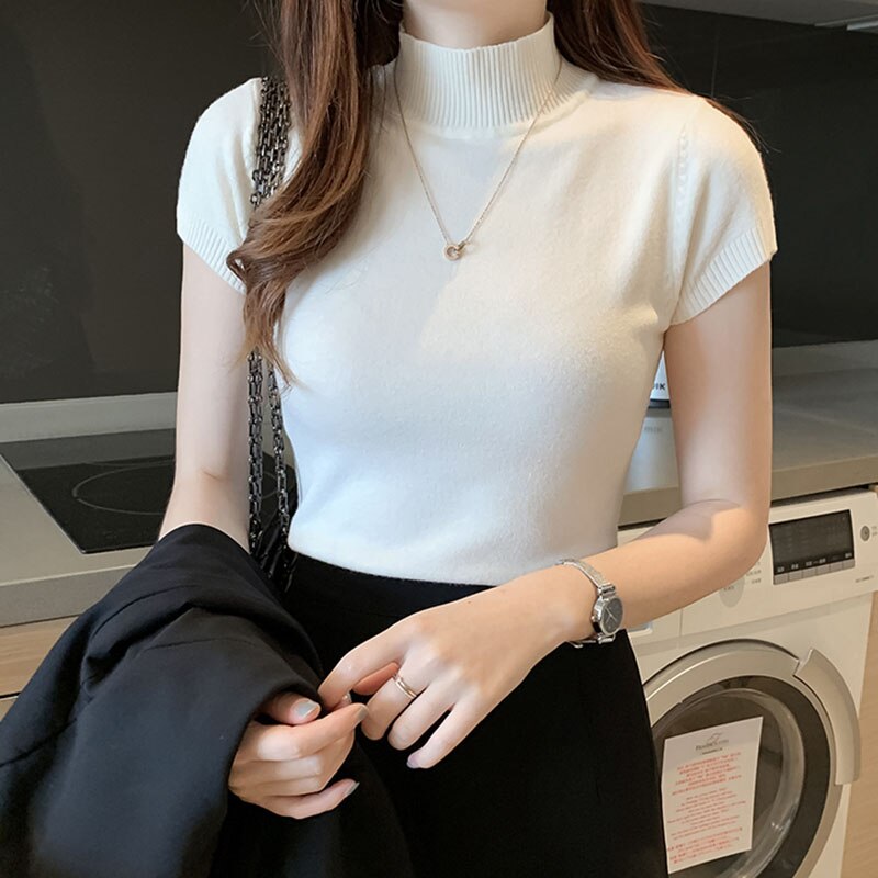 Blusa Manga Curta Gola Alta Roberta  HumArraso