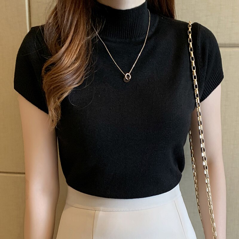 Blusa Manga Curta Gola Alta Roberta  HumArraso