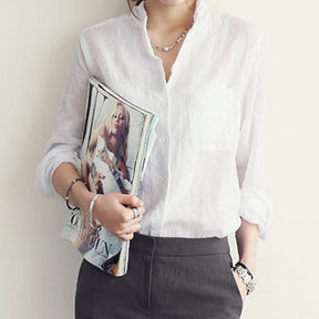 Camisa Feminina Social de Linho - Dalia  HumArraso