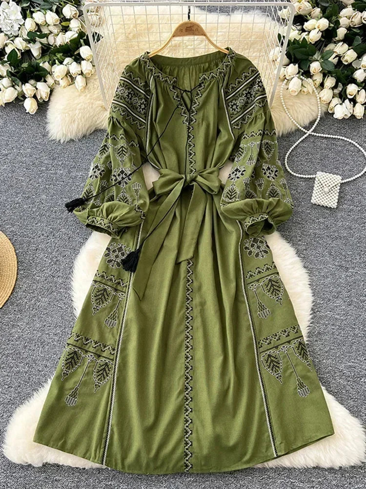 Vestido Boêmio Retrô Dionísia