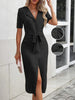 Vestido com Decote em V Carlota