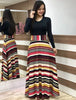 Vestido com Manga Longa e Saia Estampada