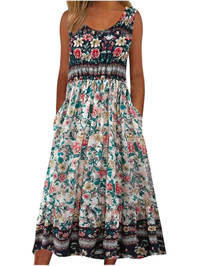 Vestido Estampado com Bolsos Dafne