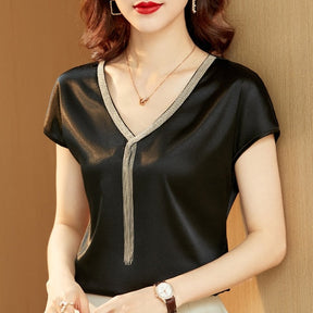 Blusa Feminina Social De Cetim - Jenine Savaroni