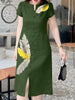 Vestido Midi com Estampa Melisandra