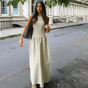 Vestido Longo Sem Mangas Alessandra