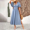 Vestido Longo com Decote em V Constanza