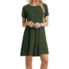 Vestido com Manga Curta Casual
