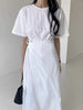 Vestido Longo com Gola Redonda Edite