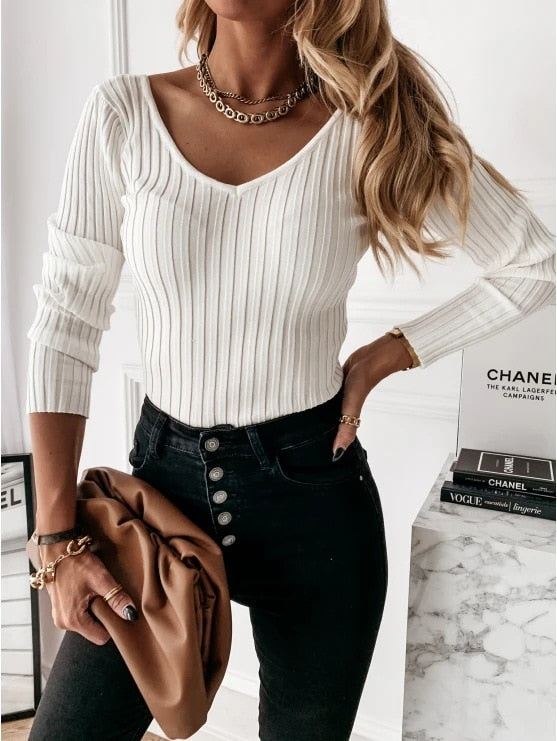 Camisa Elegante Manga Comprida Sexy  HumArraso