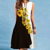 Vestido Midi Estampado Sem Mangas Amélia