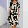 Vestido Midi Estampado Adrienne