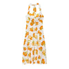 Vestido Longo Sem Mangas Estampado Zenaide