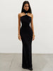 Vestido Longo com Gola Alta Guiomar