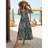 Vestido Longo Estampado Sereia