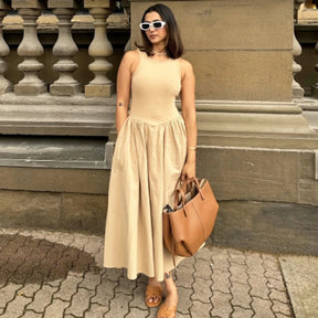 Vestido Longo Sem Mangas Alessandra