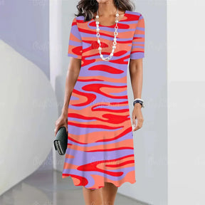 Vestido Midi Estampado Adrienne