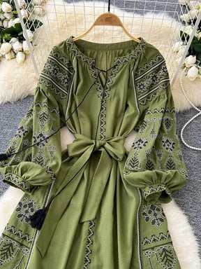 Vestido Boêmio Retrô Dionísia