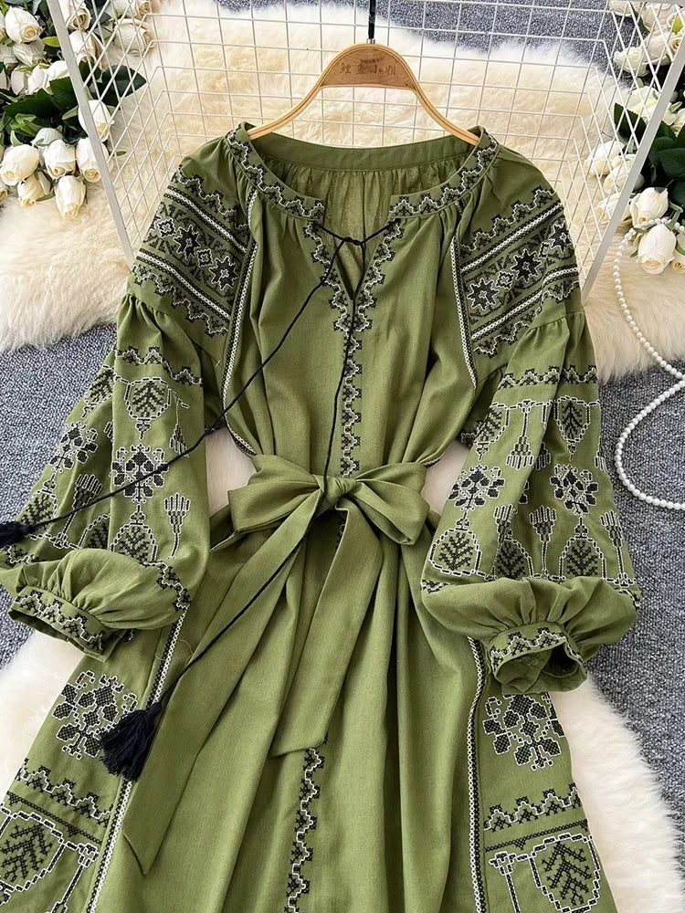 Vestido Boêmio Retrô Dionísia