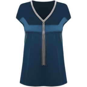 Blusa Feminina Social De Cetim - Jenine Savaroni