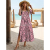 Vestido Longo Estampado Sereia