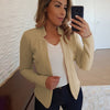 Blazer Feminino Alfaiataria Caqui5G HumArraso