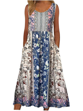 Vestido Estampado com Bolsos Dafne