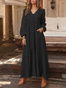 Vestido longo Lia - Preto-XXG - HumArraso