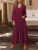 Vestido longo Lia - Vinho-XXG - HumArraso