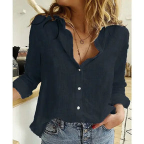 Camisa De Linho Feminina - Abigail - Zarvane -  Preta / 3G