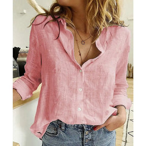 Camisa De Linho Feminina - Abigail - Zarvane -  Rosa / 3G