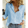 Camisa De Linho Feminina - Abigail - Zarvane -  Azul / 3G