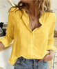 Camisa De Linho Feminina - Abigail - Zarvane -  Amarela / 3G