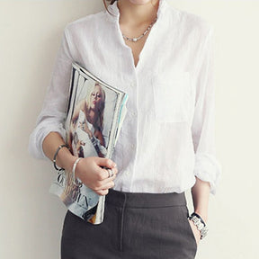 Camisa Feminina Social De Linho - Loja Vennanci