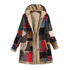 Casaco De Inverno Feminino Vintage com Capuz